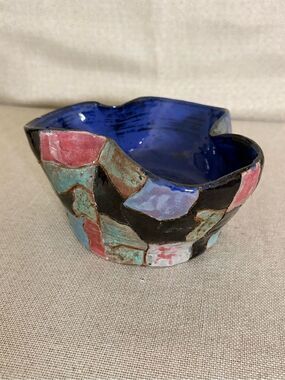 Vintage 1978 Signed Studio Pottery Bowl Frann Weinkrantz Art Ceramic